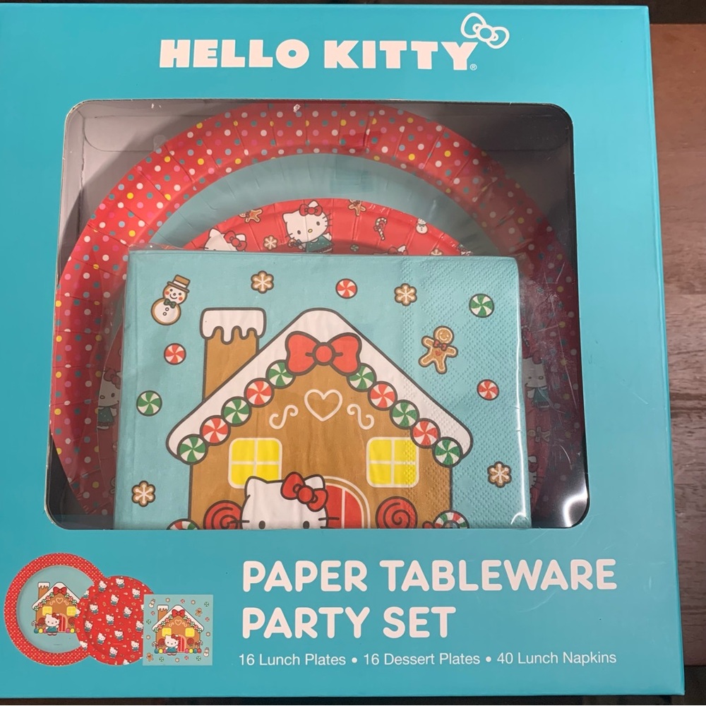Hello Kitty Disposable Tableware Party Set - Picture 1 of 6